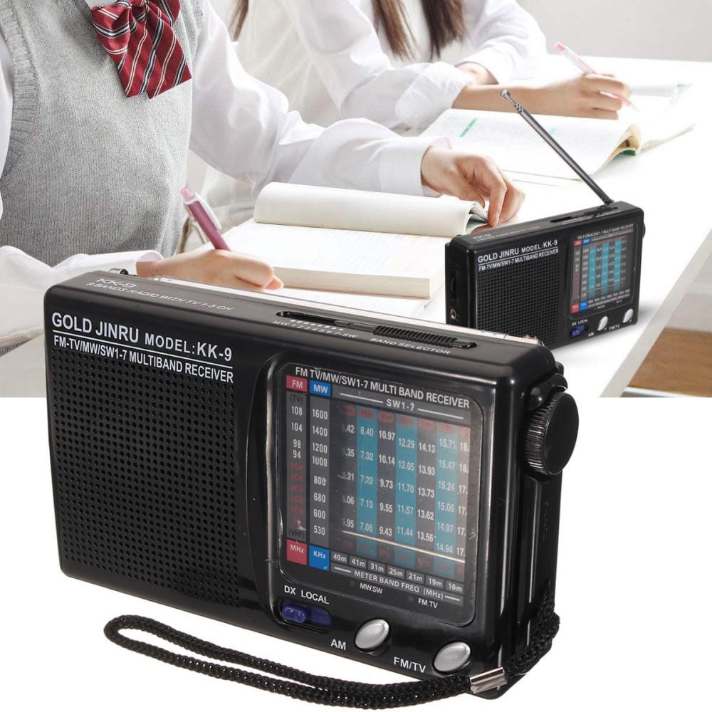 Portable KK-9 FM Pocket Radio 9 Dunia Band Receiver Digital AM/MW/SW/Mode Stereo-Intl