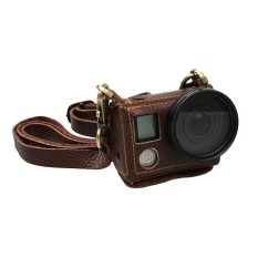 Portabel Kulit Sampul Tas untuk Kamera Aksi GOPRO HERO 4 Silver dengan 40.5 Mm Lensa UV Kit-Intl