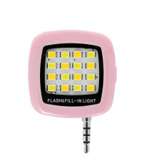Lampu Sorot LED Portabel Selfie Saku Flash Speedlite (Berwarna Merah Muda)