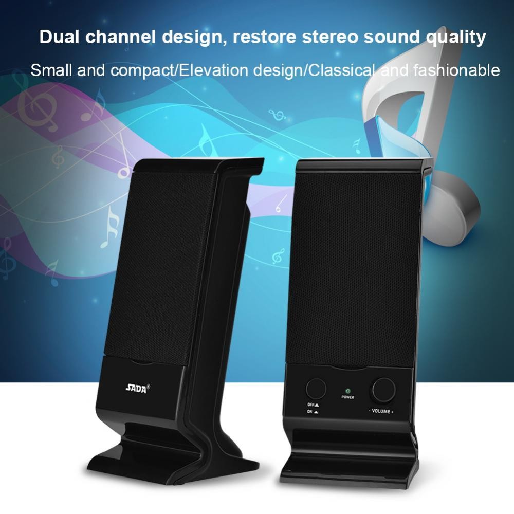 Portable Mini USB 2.0 Bass Combination Speaker Subwoofer for Cellphone Laptop PC - intl