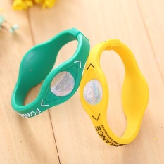 Power Balance Energi Kesehatan Asli Gelang Silicone Hologram Acak Warna-Intl