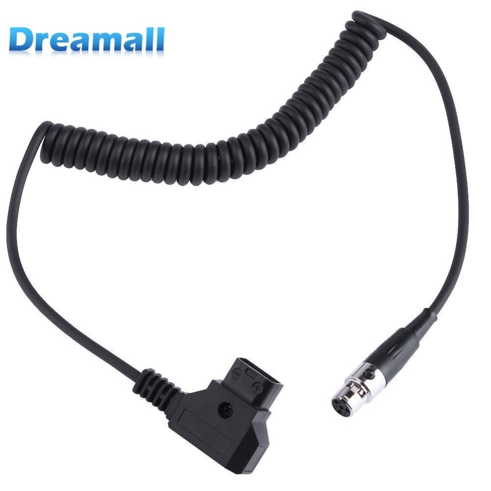 Power Line Cable for Vlogic ARRI Camera Monitor D-Tap Plug to Mini XLR 4-Pin(Black)