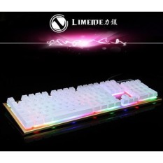 Daya Magnesium TX30 Backlit Permainan Keyboard Komputer CFLOL Bercahaya Mesin Pegangan Suspensi Tombol Kabel USB Keyboard-Internasional