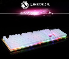 Daya Magnesium TX30 Backlit Permainan Keyboard Komputer CFLOL Bercahaya Mesin Pegangan Suspensi Tombol Kabel USB Keyboard-Internasional