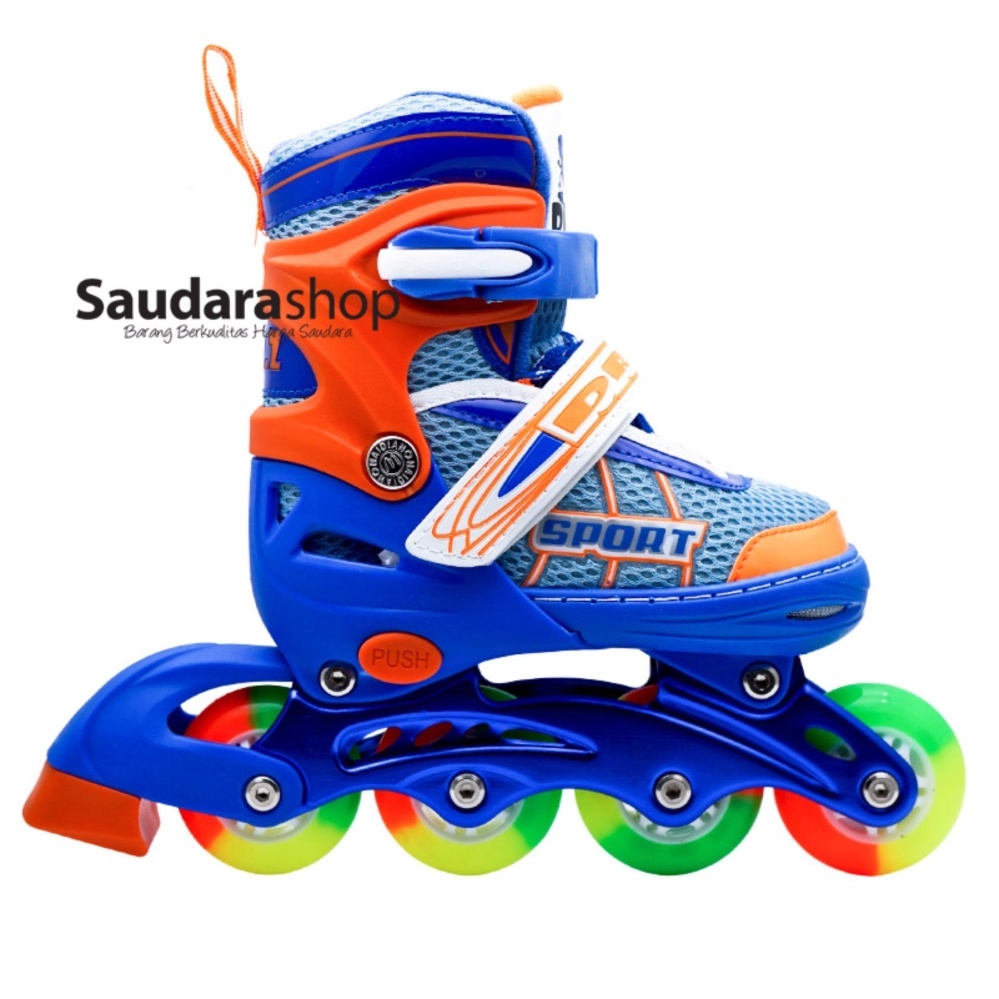 Power Passion Sepatu Roda Inline Roda Karet Pelangi / Sepaturoda Anak Roda Karet Pelangi