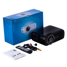 【Pengiriman gratis】Praktis 160 W LED LCD 3D HD 1080 P Movie Projector Cinema untuk Rumah 7000 Lumens-Intl