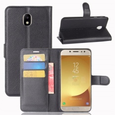 Premium Leather Flip Cover Wallet Phone Case untuk Samsung Galaxy J7 J730 2017/Galaxy J7 Pro-Intl