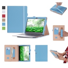 Premium PU Leather Case Stand Cover untuk LENOVO IdeaPad MIIX 320 10.1 WXGA Dilepas 2-in-1 Convertible Laptop Tablet PC (Biru) -Intl