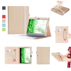 Premium PU Leather Case Stand Cover FOR LENOVO IdeaPad MIIX 320 10.1 WXGA Dilepas 2-in-1 Convertible Laptop Tablet PC (Emas)