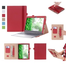 Premium PU Leather Case Stand Cover FOR LENOVO IdeaPad MIIX 320 10.1 WXGA Dilepas 2-In-1 Convertible Laptop Tablet PC (Merah)