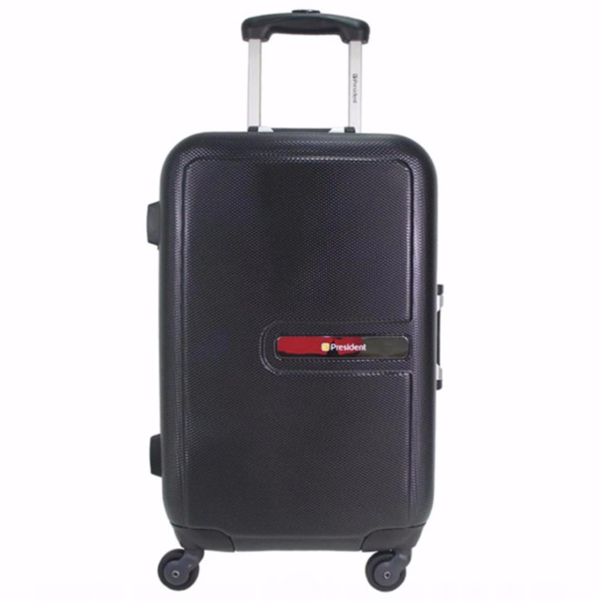 President Koper Hardcase Luggage 20 Inch 5267B-20 Travel Anti Theft Original - Black