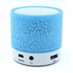 Mini LED Bluetooth Speaker Cracked Colour Edition - Biru