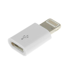Prime Smart Micro USB Connector to Lightning for iPhone 5/5s,6,6+,6s, iPad Air/Mini - Putih