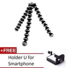 Prime Universal Mini Gorilla Flexible Tripod + Free Holder U for Smartphone