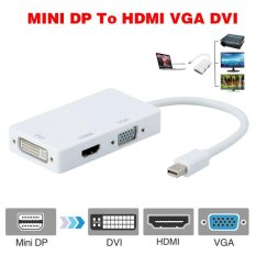 Profesional 3 in 1 Converter Thunderbolt Mini tampilan Port DP untuk HDMI DVI VGA adaptor kabel untuk Apple Macbook Pro Air