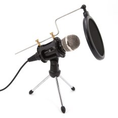 Profesional kondensor mikrofon, Plug &Play Studio Rumah untuk Iphone Android rekaman, Podcasting, Online Chatting Such sebagai Facebook, MSN, Skype, Desktop MIC dudukan dual-layer akustik filter