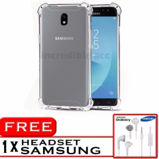 PROMO Case Anti Shock / Anti Crack Elegant Softcase for Samsung Galaxy J7 Pro (J730) - White Clear + Free Headset Samsung