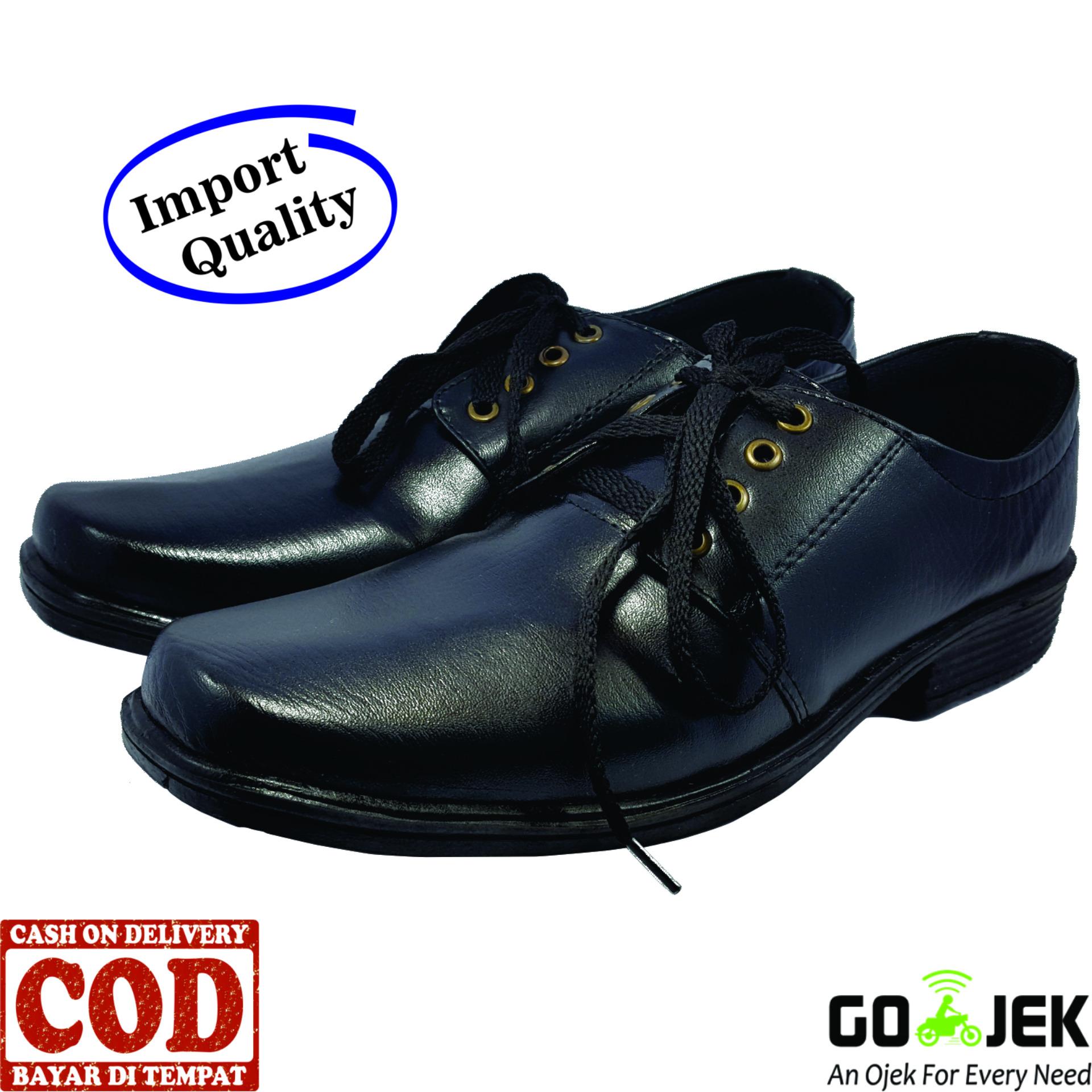 PROMO FANTOPEL Sepatu Kerja Kantoran Resmi - Fantofel Hitam  Awet & Kuat