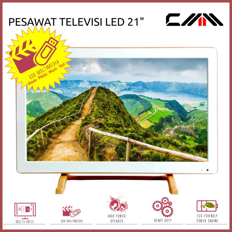 PROMO TV MONITOR LED 21 Inch Wide - CMM - Slim - Fitur Lengkap - Putih