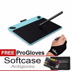 PROMO!!!Wacom Intuos Comic CTH490 Pen Tablet - Mint Blue + Gratis Softcase + Antigores dan Glove