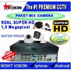 PROMO...PAKET CCTV SUPER-HD 2 CAMERA MIX ( 4in1 Cam) REAL AHD SYSTEM 1.3 MP ( Bukan ANALOG TVL )