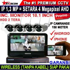 PROMO...PAKET TERBARU CCTV WIRELESS KAMERA 1.3 MEGAPIXEL ALL IN ONE MONITOR + HDD TERMURAH