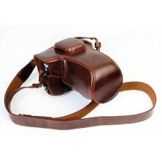 Pelindung Case Kulit & Tangan With Tali Bahu For Olympus OM-D E-M5 EM5II EM-5 Mark II Kamera Digital With 16- 50mm Lensa OSS (kopi) -Internasional