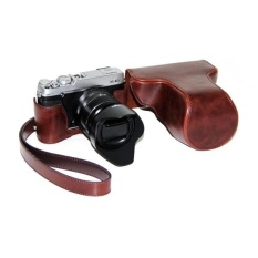 Pelindung Berkualitas Tinggi PU Leather Camera Case Bag Cover ForFujifilm XE1 XE2 (Kamera Tidak Termasuk) Kopi-Intl
