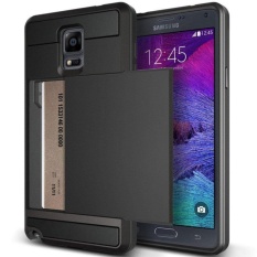 Protective Shell Galaxy Note 3 Dompet Kasus Kartu Pocket Shockproof Dual Layer Hybrid Karet Bumper Case Cover dengan Slot Kartu Holder untuk Samsung Galaxy Note 3-Internasional