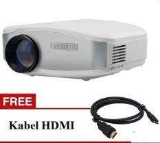 Proyektor CHEERLUX C6 LED 1200 lumens Built TV TUNER - PUTIH