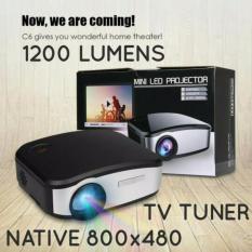 Proyektor CHEERLUX C6 Mini Projector Portable LED LCD 1200 Lumens TV