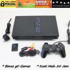 PS2 Paket Lengkap - Sony Playstation Fat HDD 60GB + Free 2 Stik - 90 Games Terbaru - Grade A