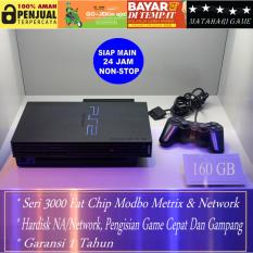 PS2 - PLAYSTATION 2 FAT HDD160GB SERI 3000 METRIX - NETWORK - 2 STIK