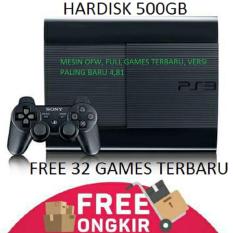 PS3 HARDISK 500GB, SUPER SLIM, FREE FULL GAMES, PALING COCOK BUAT USAHA RENTAL