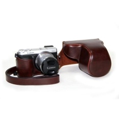 PU Leather Camera Case Bag Cover Tripod Desain WithShoulderStrapforPanasonic Lumix Gx7 (Kopi)-Intl