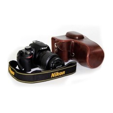 Pu Sarung Kamera Kulit Penutup Tas dengan TripodDesignforNikonD3200/D3100/D3300 (Kopi) (Hitam) (Luar Negeri)-Intl