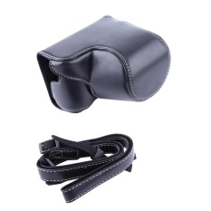 Duoqiao PU Leather Camera Case Bag For Sony A5000/A5100/NEX3N And 16-50mm Camera Lens - intl(Black)
