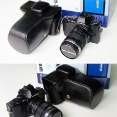 Kamera Kulit PU PENUTUP untuk Olympus E-M5 EM5 (Hitam)-Intl