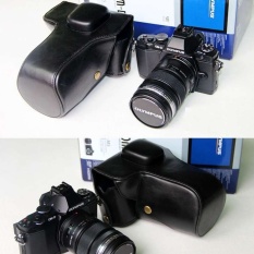 Kamera Kulit PU PENUTUP untuk Olympus E-M5 EM5 (Hitam)-Intl