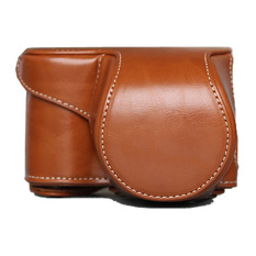 Pu Sarung Kamera Kulit untuk Sony ILCE-6300 A6300 16-50 Lensa (Brown) (Intl)-Intl