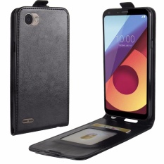 PU Leather Flip Cover Case untuk LG Q6/Q6 Plus (Hitam)-Intl