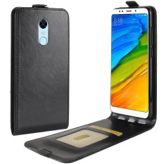 PU Leather Flip Cover Case for Xiaomi Redmi 5 Plus (Black)