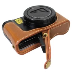 PU Leather Half Body Set Cover Tas Kamera Bawah Case FITS ForPanasonic Lumix LX10 L-X10 Kamera-Intl