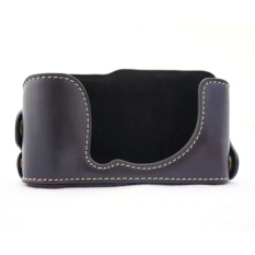 PU Leather Half Camera Case Bag Cover dengan Hollow DesignforFujifilm XM1/XA1/XA2/XA3 (Hitam) -Intl