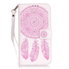 PU Kulit Mewah 3D Fashion Kristal Kelap-kelip Buatan Tangan Berlian Imitasi Stand Kartu Kredit ID Pemegang Flip Pelindung Dompet untuk Samsung Galaxy J5 (Putih) -Intl