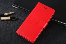 PU Kulit Dompet Mewah Flip Stand Cover Case untuk BBK VIVO V3 Y53 Y53T (Merah)-Intl