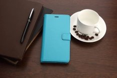PU Kulit Dompet Mewah Flip Stand Cover Case untuk Xiaomi Hongmi Redrice Redmi Note (Biru)-Intl