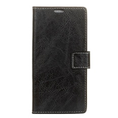 PU Leather Retro Wallet Case Cover for Sharp Android One X1 (Black) - intl