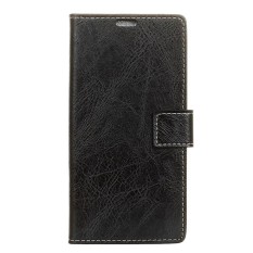 PU Leather Retro Wallet Case Cover for Sharp Aquos Sense SHV40 SH-01K (Black) - intl
