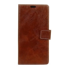 PU Leather Retro Wallet Case Cover for Sharp Aquos Sense SHV40 SH-01K (Brown) - intl